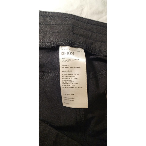 FIGS Technical Collection Black Scrub Pants Womens XXL P Hospital Nurse ER RN - Picture 5 of 6